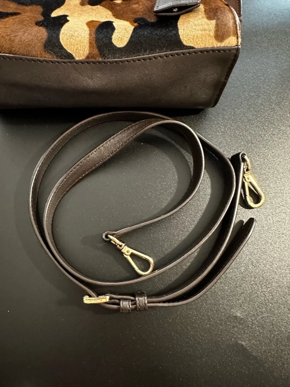 Michael Kors Hamilton Traveler crossbody bag w/Calf Hair and Leather - Picture 10 of 13